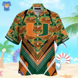 Miami Hurricanes Summer Hawaiian Shirt For Sports Fans This Season Best Gift For Fans