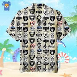 nfl las vegas raiders hawaiian shirt practical beach gift for him