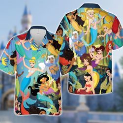 All Mermaid Princess 3D All Over Printed Hawaiian Shirt, Beauty Princess Aloha Shirt, 6