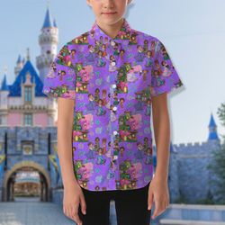 The Magic Family Movie 3D All Over Printed Tropical Shirt, Beautiful Girl Button Up Shirt, 178