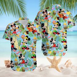 Mickey Tropical Shirt, Mickey Summer Tropical Shirt, Summer Shirt