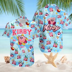 Kirby Summer Shirt Kirby Game Tropical Shirt