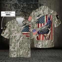 Army Men Summer Shirt, US Army American Flag Shirt, Vetera