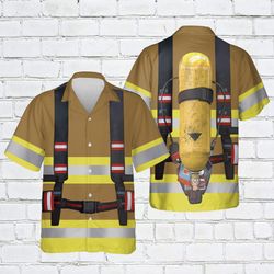 Firefighter Summer Shirt, Firefighter Men Shirt, Firefight