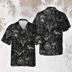 Goth Summer Shirt, Occultism Satanic Goth Shirt, Satan Haw