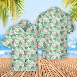 Flamingo Tropical Summer Shirt, Beach Vibes Shirt, Tropical