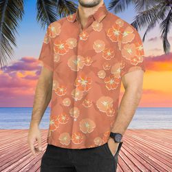 Aloha Hibiscus Flower Summer Shirt, Men Summer Tropical