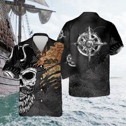 Pirates Skull Summer Shirt, Summer Summer Shirt, Pirate