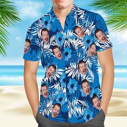 Custom Tropical Shirts Flowers and Leaves Design Online Prev