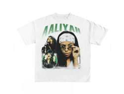 Aaliyah Bootleg Shirt White, Vintage Rap Hip Hop Tee Aaliyah, Merch Ov