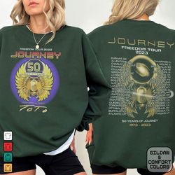 2024 journey band freedom tour shirt, rock band journey fan gift 2 sided shirt, journey rock band tee, freedom shirt
