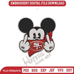 Mickey Mouse with San Francisco 49Ers Embroidery Designs