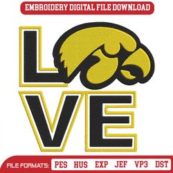 Logo Fight For Iowa Love Embroidery Designs File