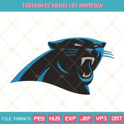 Carolina Panthers Logo Embroidery Files, NFL Football Team Machine Embroidery Designs