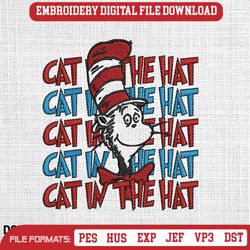 Mischievous cat embroidery designs, Mysterious hat embroider, 129