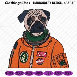 Embroidery Austronaut Dog machine file design Queens Made, 4