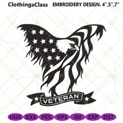 Veteran Eagle Embroidery Designs, American Flag Veteran Embr, 42