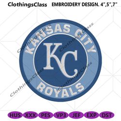 Kansas City Royals Logo MLB Embroidery Instant Download, Kansas MLB Embroidery Design