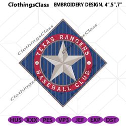 texas rangers baseball club logo machine embroidery