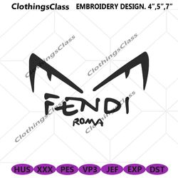 Fendi Roma Logo Embroidery Design Download