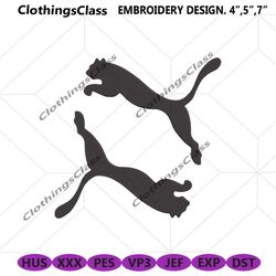 Puma Double Leopard Logo Embroidery Design Download