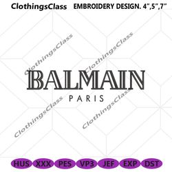Balmain Paris Logo Embroidery Design Download