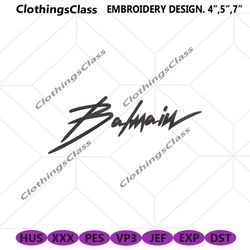 Balmain Wordmark Logo Brand Embroidery Design Download