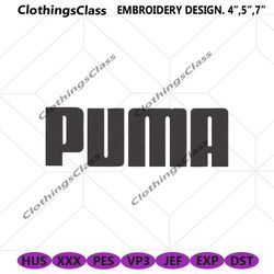 Puma Wordmark Logo Embroidery Design Download