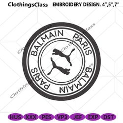 Balmain Paris Puma Logo Embroidery Design Download