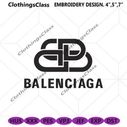 Balenciaga Fashion Logo Embroidery Design Download
