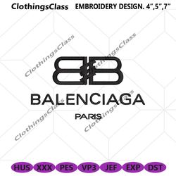 Balenciaga Paris Brand Logo Embroidery Design Downnload