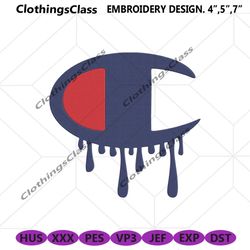 Champion Fashion Dripping Logo Embroidery Instant Download