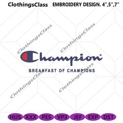Champion Breakfast Embroidery Download File