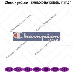 Champion USA Box Logo Embroidery Design Download File