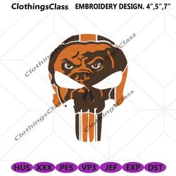 Cleveland Browns punisher embroidery file, Cleveland Browns embroidery file