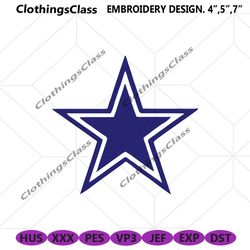 Dallas Cowboys Embroidery Design, Cowboys football Embroidery design