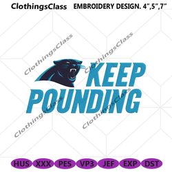 Keep Pounding Carolina Panthers logo NFL Embroidery Design, Buffalo Bills embroidery file