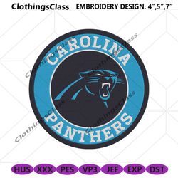 Carolina Panthers logo Embroidery Design, NFL logo machine embroidery files