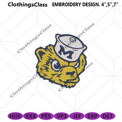 Michigan Wolverines Football Helmet Logo Machine Embroidery