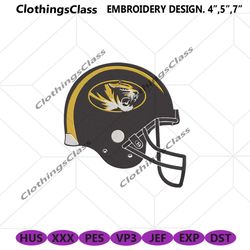 Missouri Tigers Football Helmet Logo Machine Embroidery