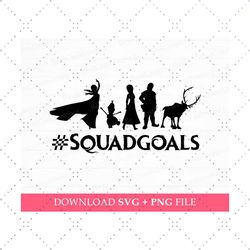 Squad Goals Svg, 2024 Family Trip Svg, Princess and Friends Silhouette Svg