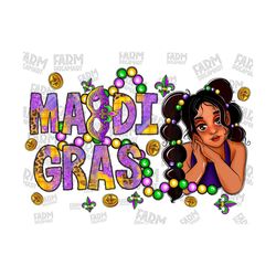 Mardi Gras Girl Png, Sublimation Design, Mardi Gras Black Girl Png, Mardi Gras Png, Leopard Mardi Gras Png, Mardi Gras P