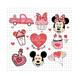 Happy Valentines Day PNG, Valentines Mouse Png, Valentines Day Png, Retro Valentine Png, Magical Valentines Png, Cute Mo