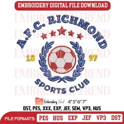 AFC Richmond Sports Club Embroidery Design Ted Lasso Embroidery File