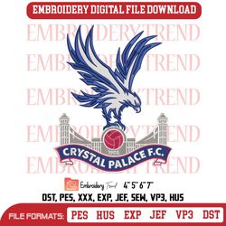 Crystal Palace Football Club Logo Embroidery Football Embroidery