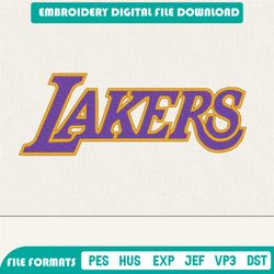 Los Angeles Lakers logo machine embroidery design files