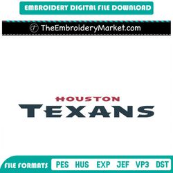 Logo Houston Texans Letter Embroidery Designs File