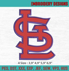 St. Louis Cardinals Baseball Machine Embroidery Digitizing Design File