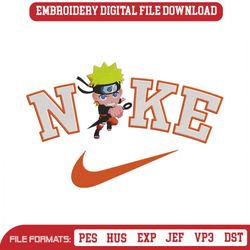 Nike Chibi Naruto Shippuden Attack Embroidery Designs File Nike Machine Embroidery Designs