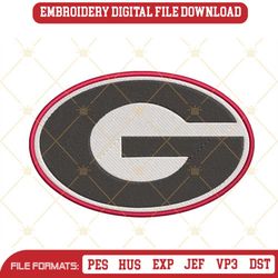 Georgia Bulldogs Logo Embroidery Files, NCAA Football Team Machine Embroidery Designs